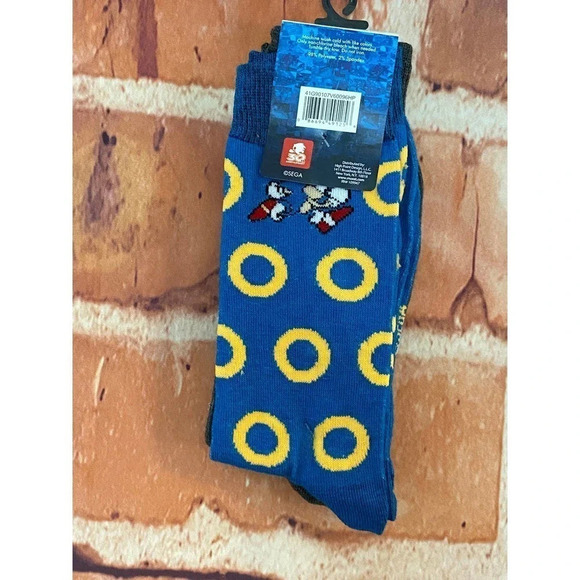 Sonic The Hedge Hog Soft Cozy Crew Fall Winter Socks New Men's 2 Pair Set - Picture 6 of 6
